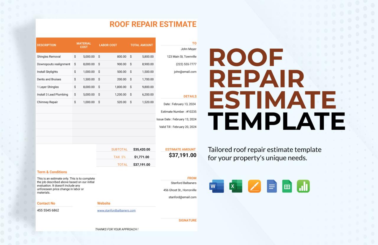 Free Service Estimate Templates, Editable and Printable Free Service Estimate Templates, Editable and Printable
